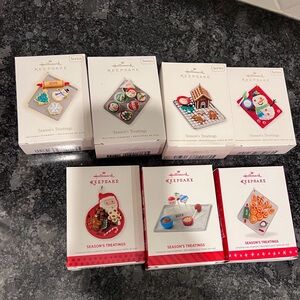 Hallmark Keepsake Ornaments - Season's Treatings 2009- 2014 and 2016